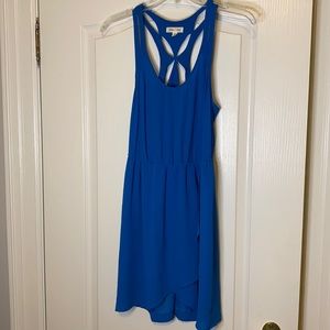 Bright Urban Outfitters blue mini dress